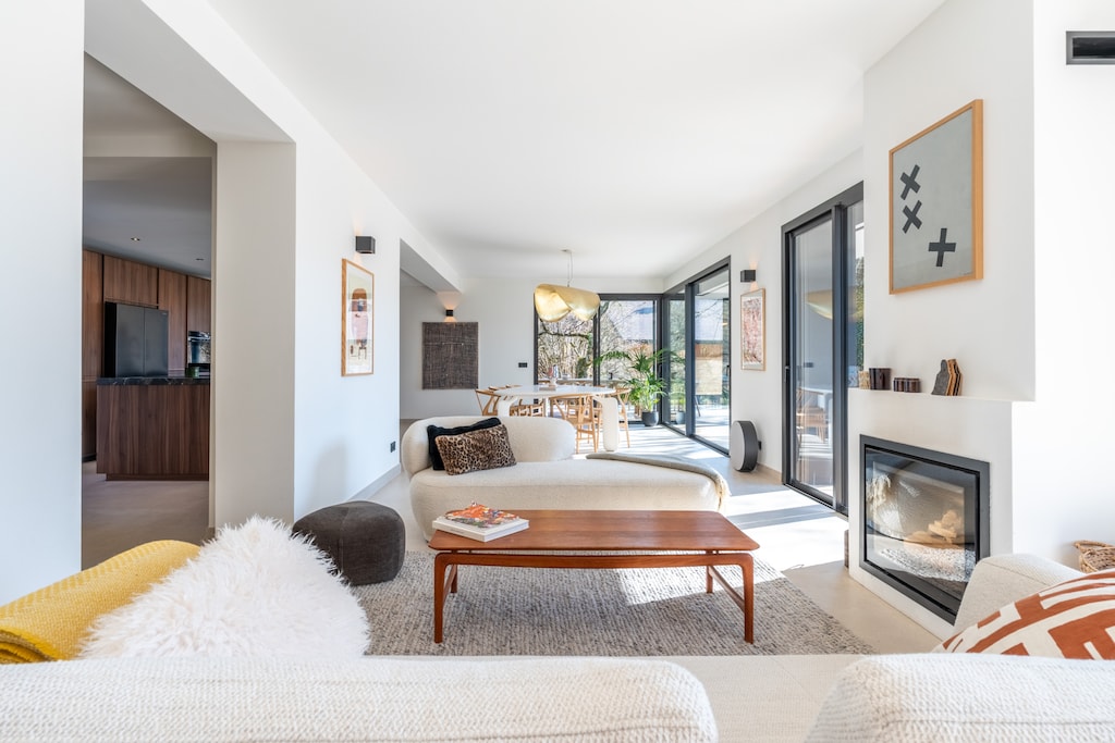 Bright living room of the 10 People capacity in Menthon Saint Bernard's Villa