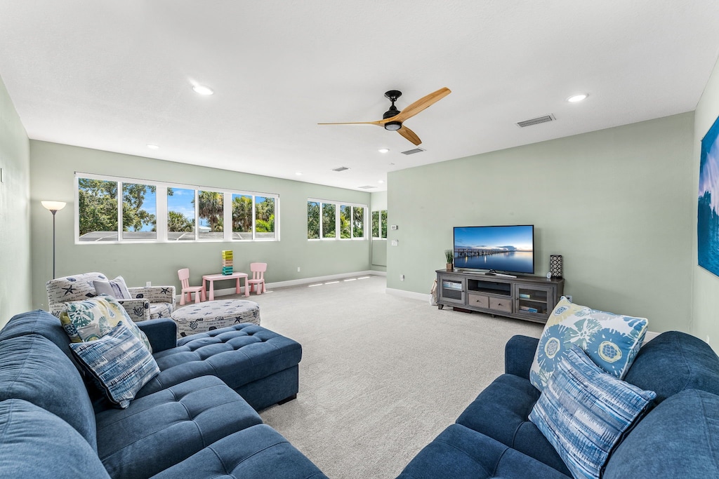 Upstairs living room perfect for movie nights