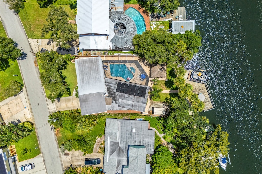 Bird's eye view of the house