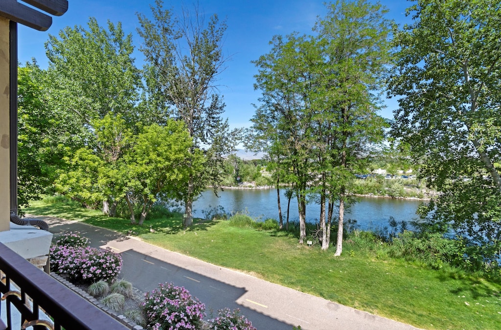 View of Greenbelt & Boise River off Back Deck