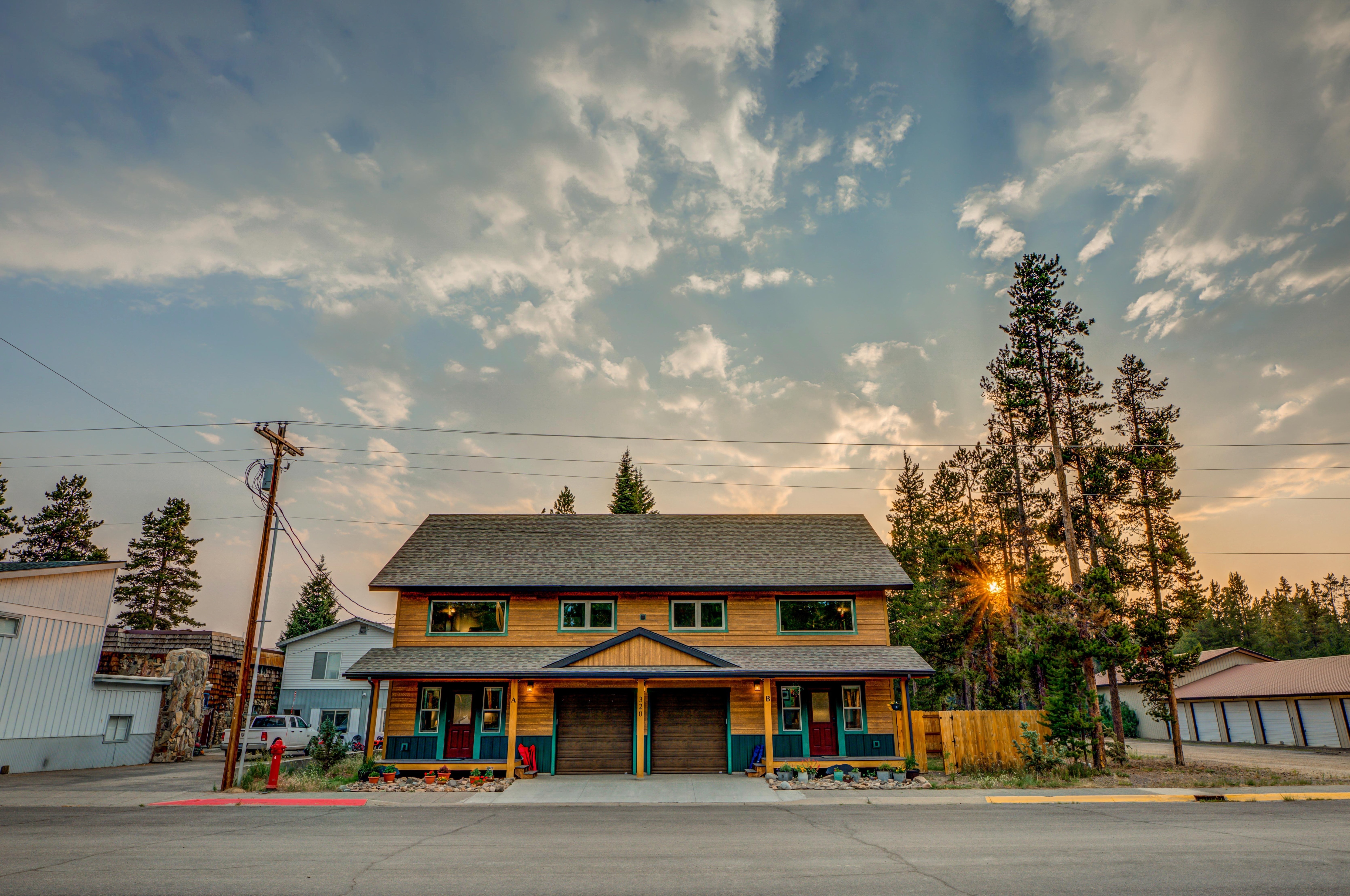 A view of Barnes on Boundary B at sunset.