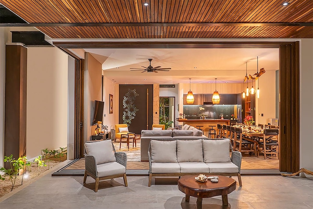 Comfortable set of outdoor lounge chairs on the patio for enjoying the outdoors.