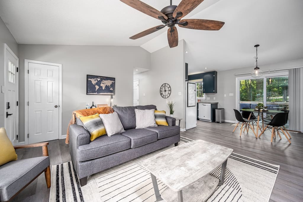 Living room directly inside front door