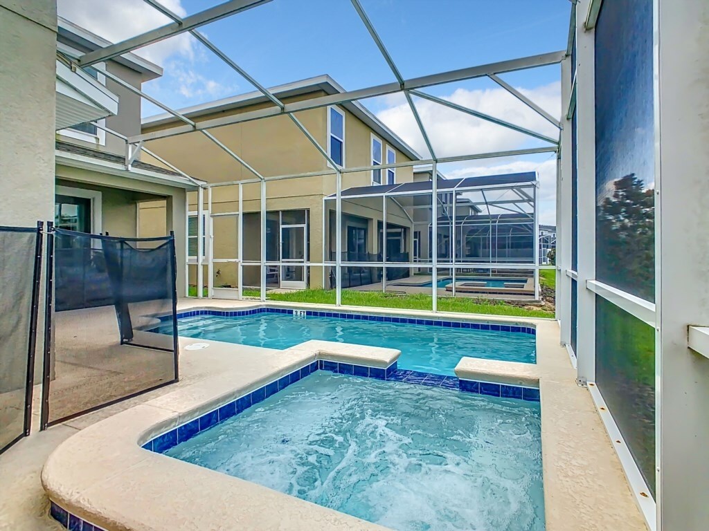 Relaxing hot tub and pool combo, ideal for unwinding after a day of adventures.