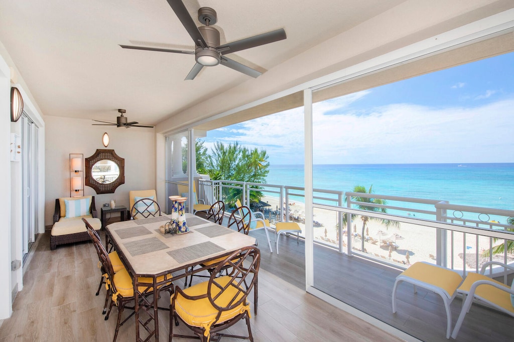 Enjoy meals with incredible beachfront views.