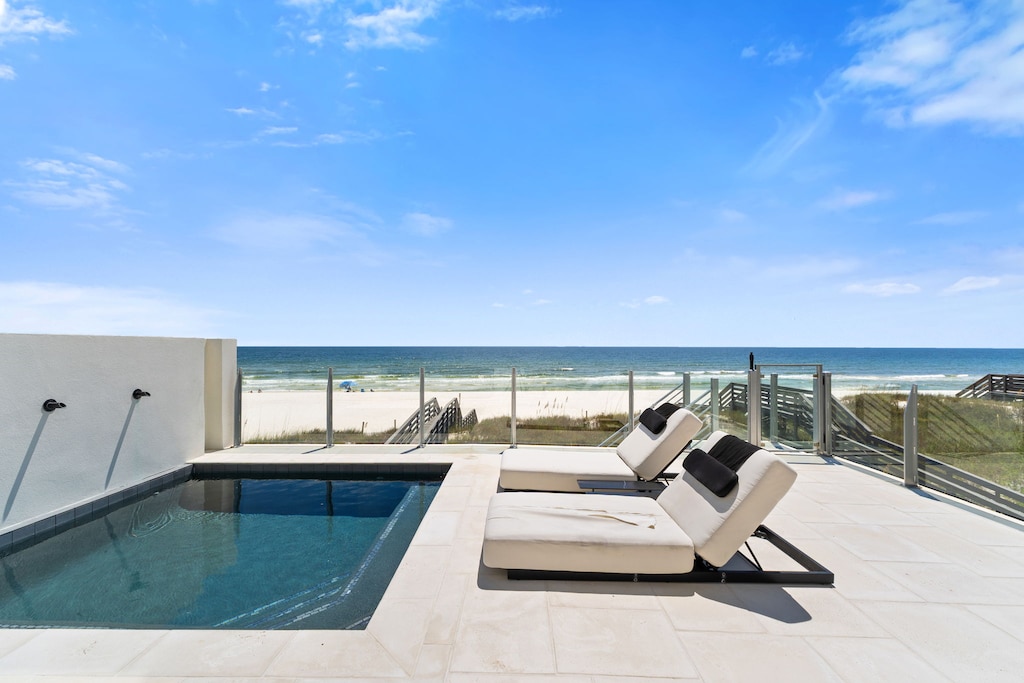 Beach Front Patio with Plunge Pool