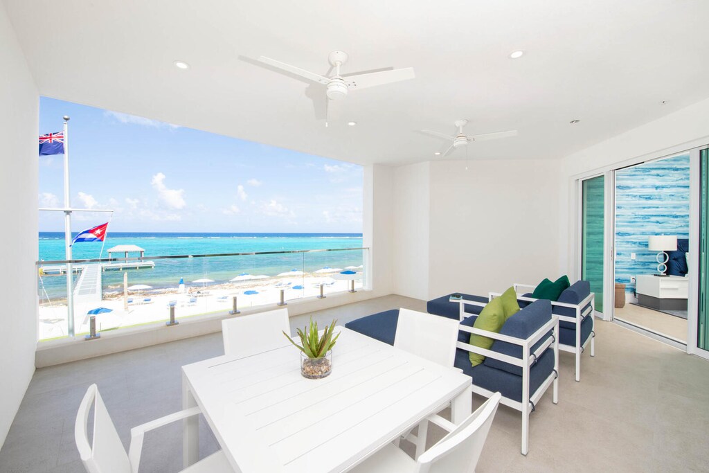 Both the living area and primary suite enjoy walk-out access on to the private balcony.