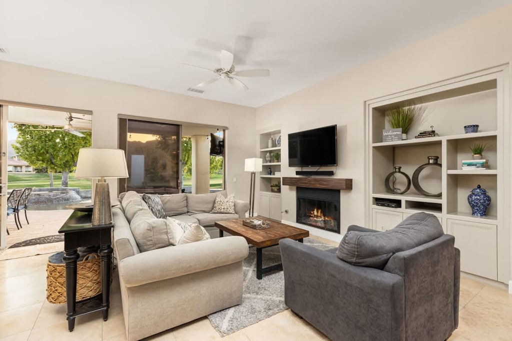 Open living room for group hangouts