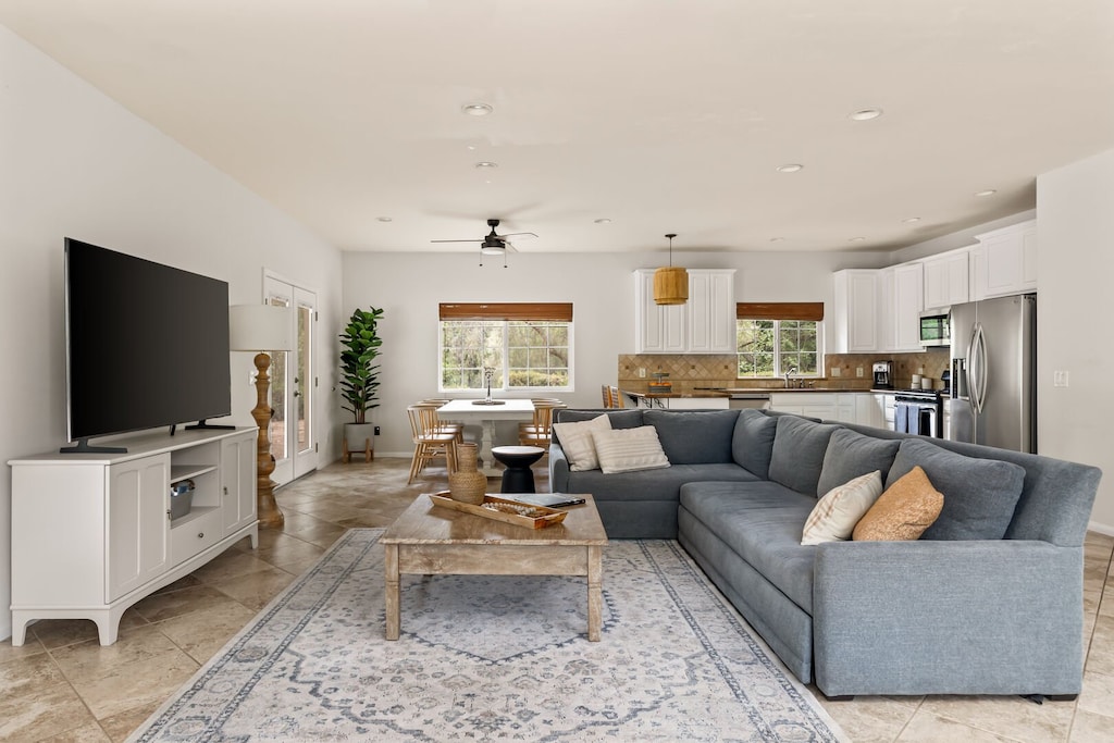 Living room in the casita.