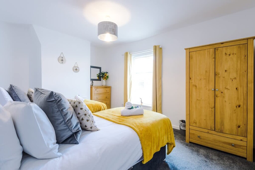 Bedroom 1 is set up as 2 singles. Beds can be reconfigured to suit your desired needs, a comfortable super-king or two equally as comfortable twin beds.