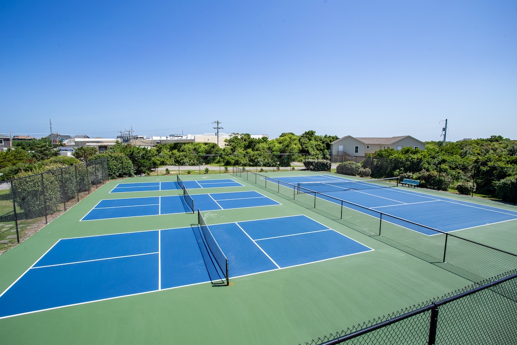 Kinnakeet Shores Community Amenities: Soundside Olympic-sized pool‚ kiddie pool, Tennis court, And three pickleball courts!