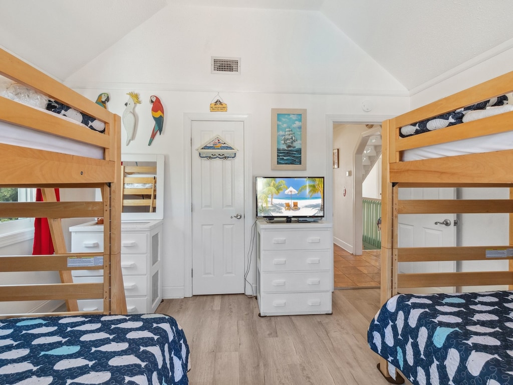 Get the kids settled into the Rear Mid-Level Bunk Bedroom (N End).