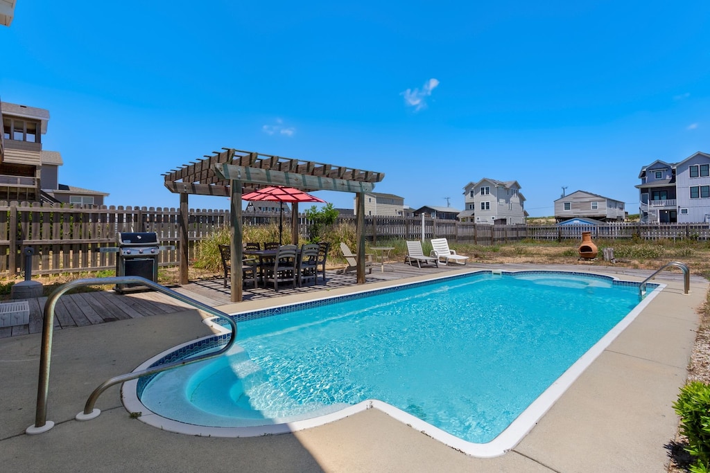 Spend your days in the Private Pool at Blue White Haven.