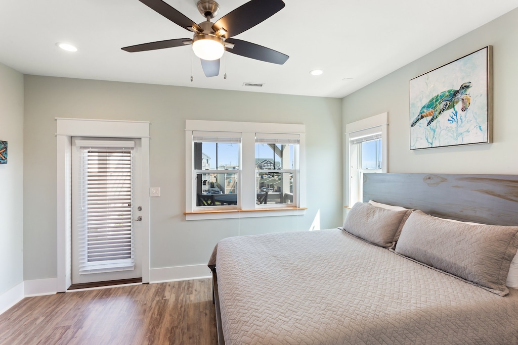 The King Master Bedroom, also with a private bathroom, provides a luxurious retreat for relaxation and rest.