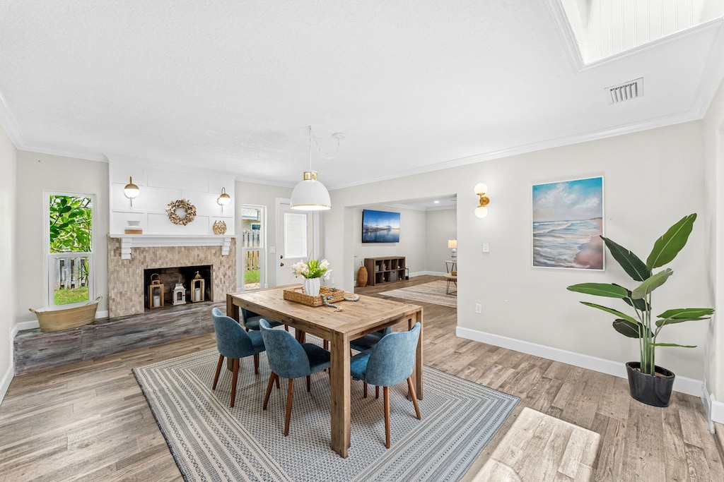 Dining table seats six