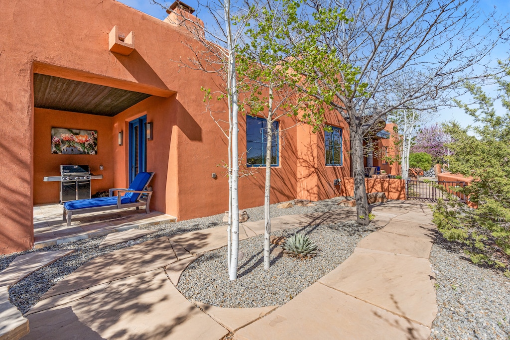 Outdoor sitting and grill