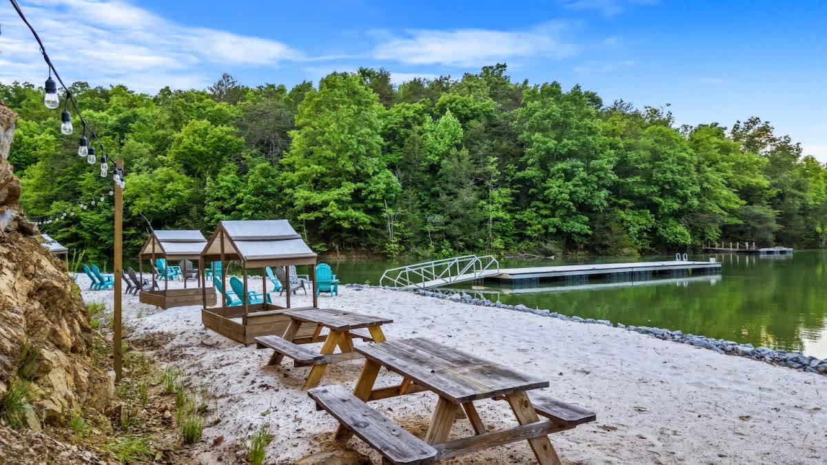 Community beach and dock