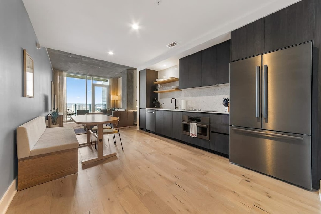 Kitchen and dining area
