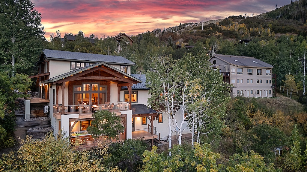 Aerial view of Valley View Retreat