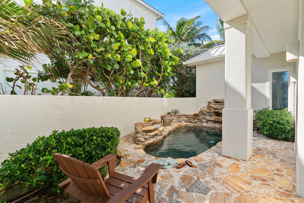 Take a dip in the private relaxing pool