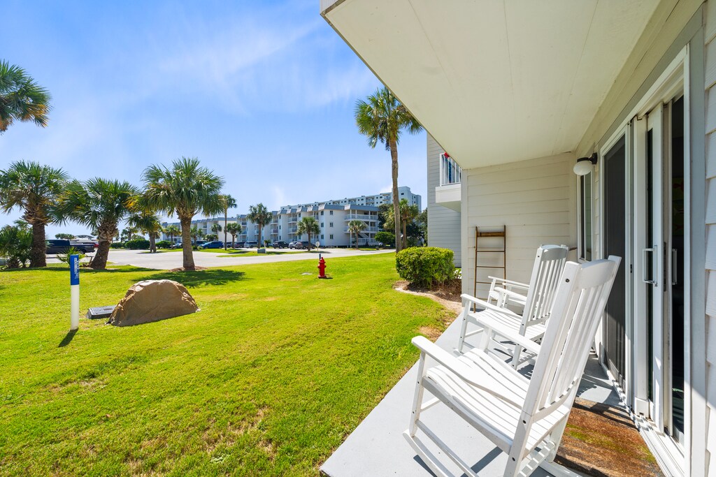 Private patio with beautiful views