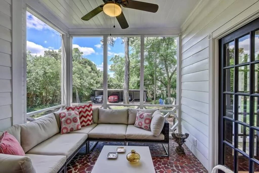Enjoy the peaceful views of our quiet residential street from your outdoor nook.