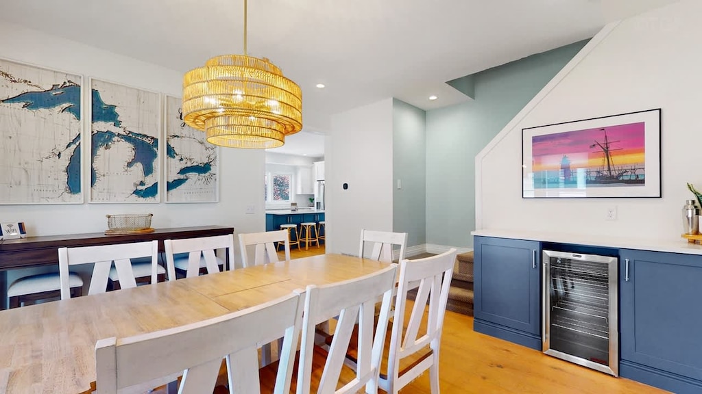 Dining room with seating for 11 complete with beverage bar