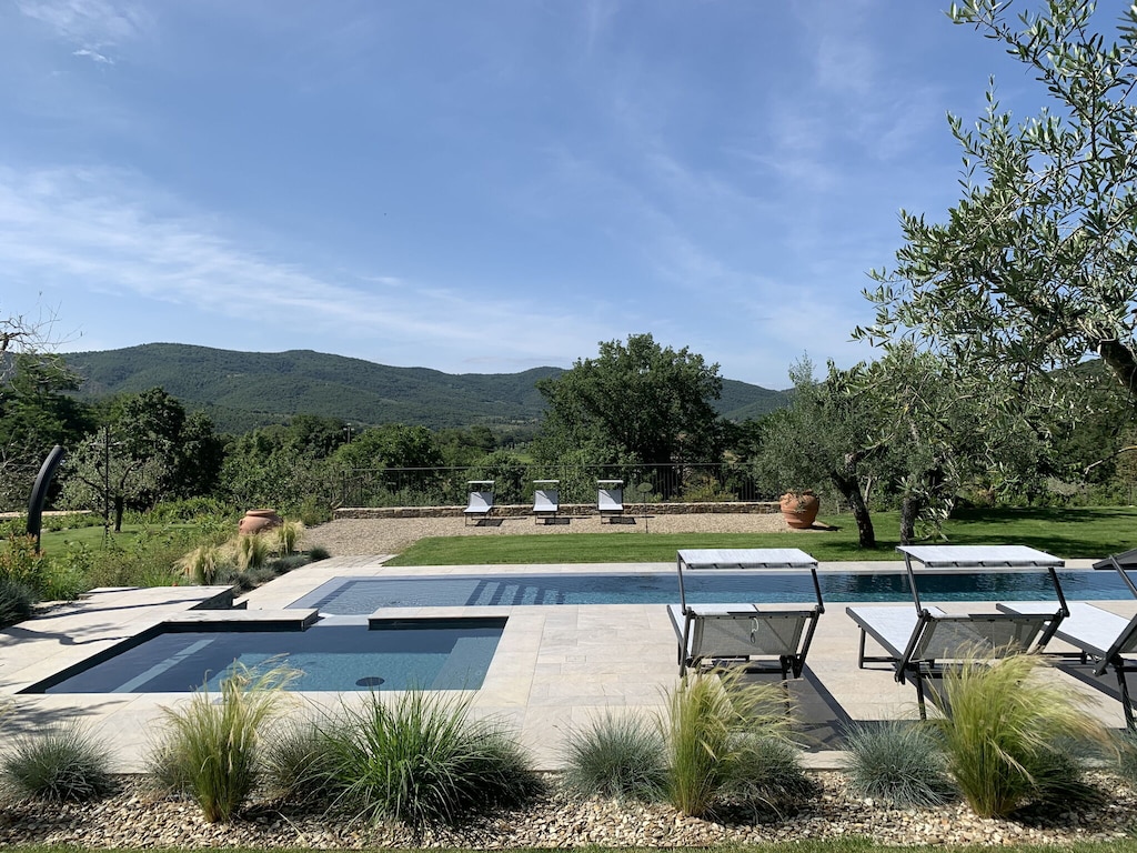 Swimming pool and outdoor view