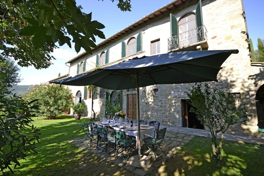Veranda, main entrance and outdoor view