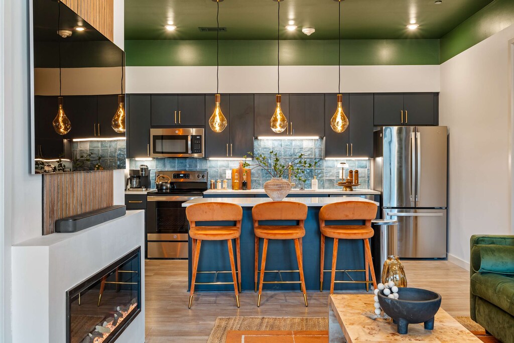 Enjoy a cocktail at the bar.