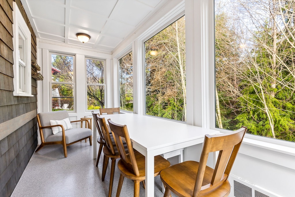 Seating in the Enclosed Sun Porch