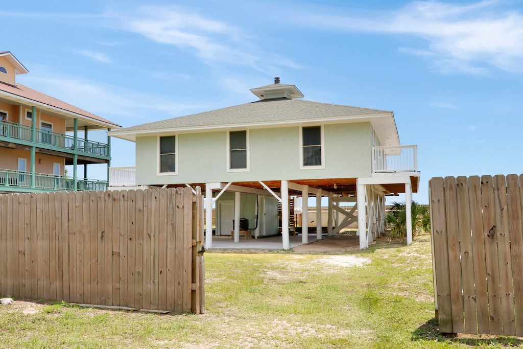 Roadside exterior with gate entrance