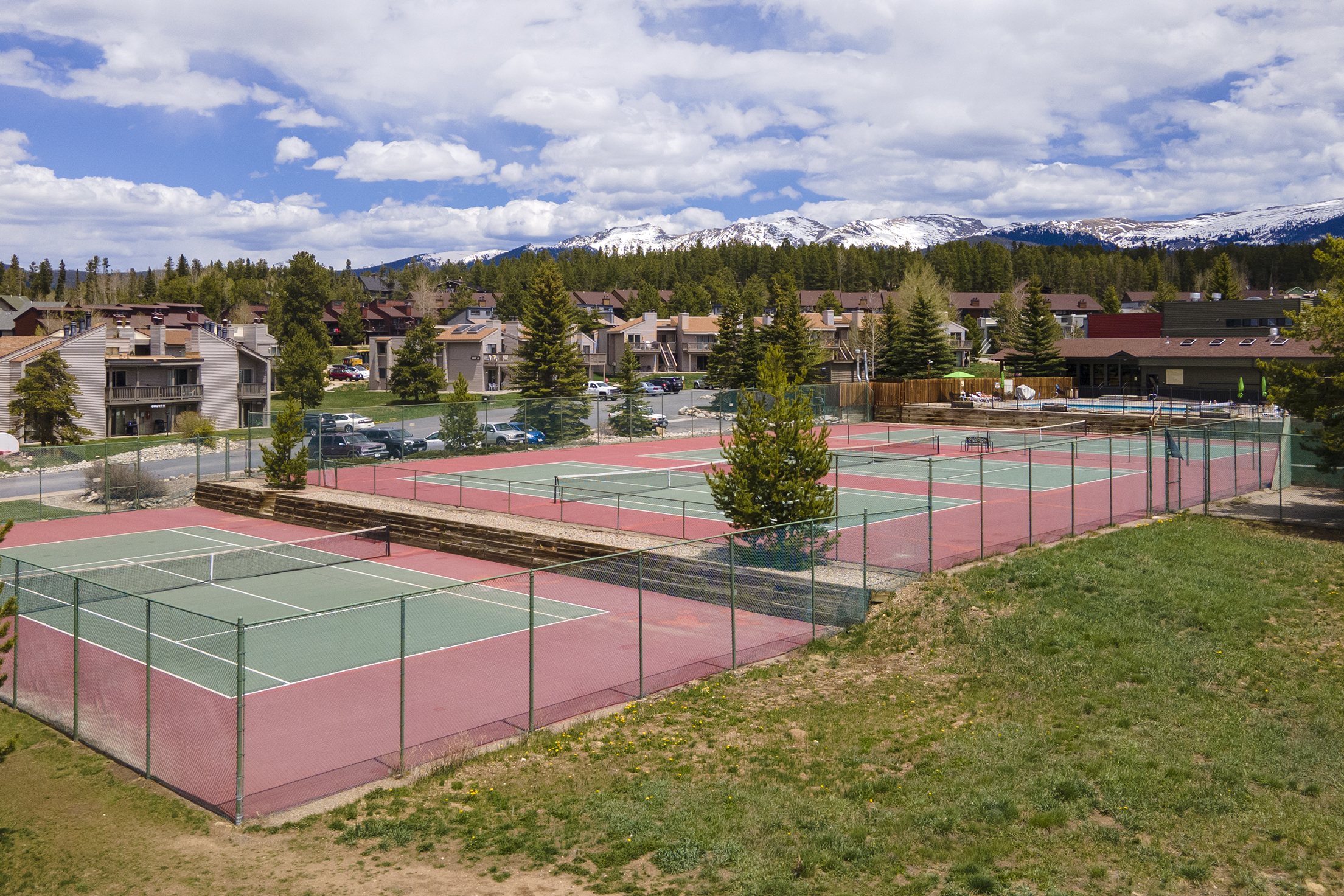 SWP Meadow Ridge Clubhouse Summer overview  tennis courts