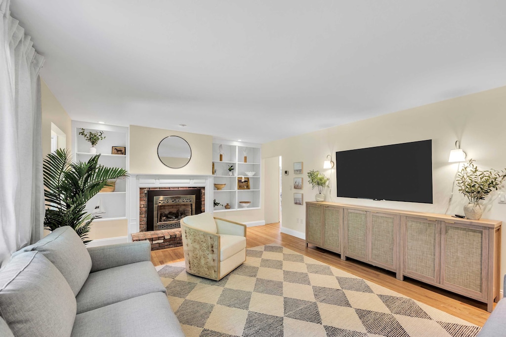 Whether hosting guests or enjoying quiet nights in, this living space is ready for it all.