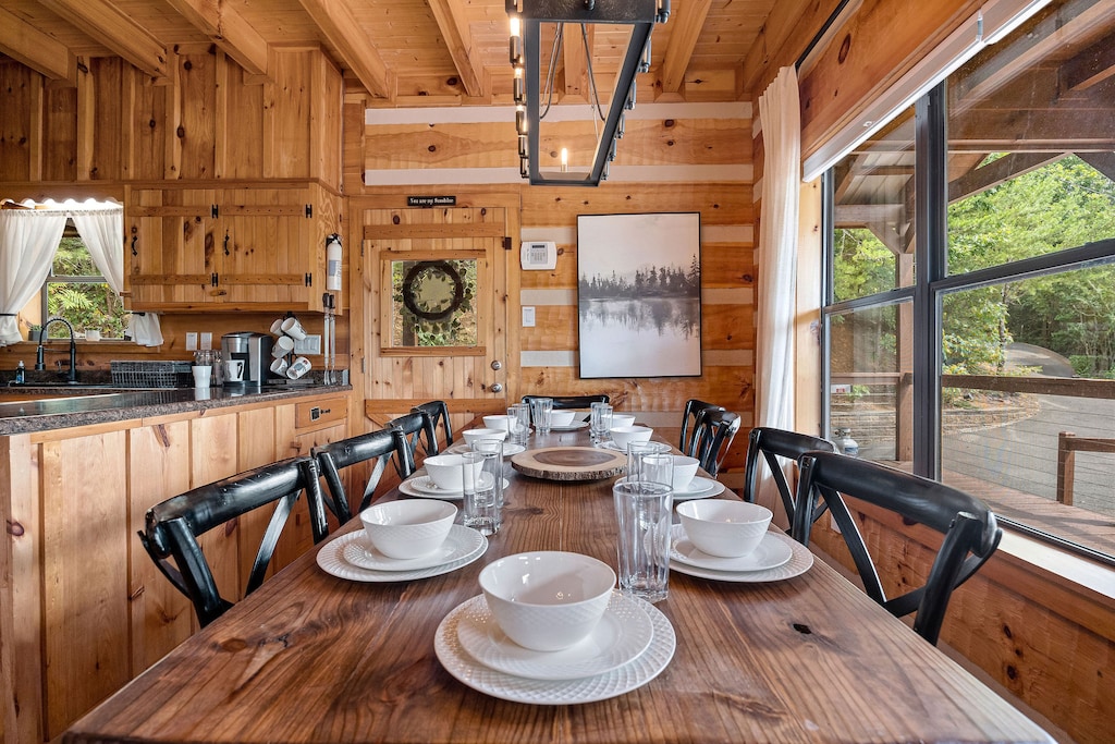 Dining table and chairs