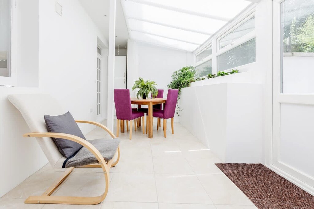 Conservatory with dining table