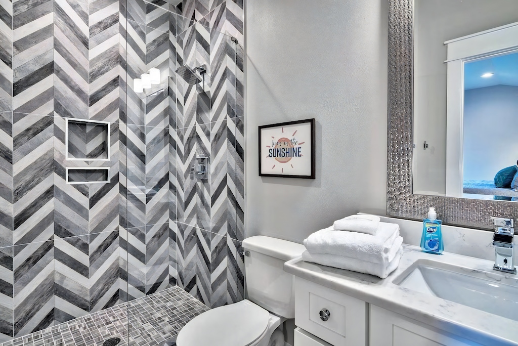 Private Bathroom #8 includes a single vanity and walk-in shower.