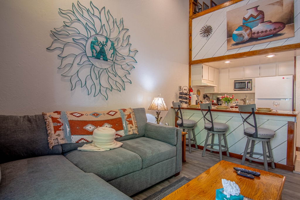 Sofa sleeper comfortably accommodates two guests