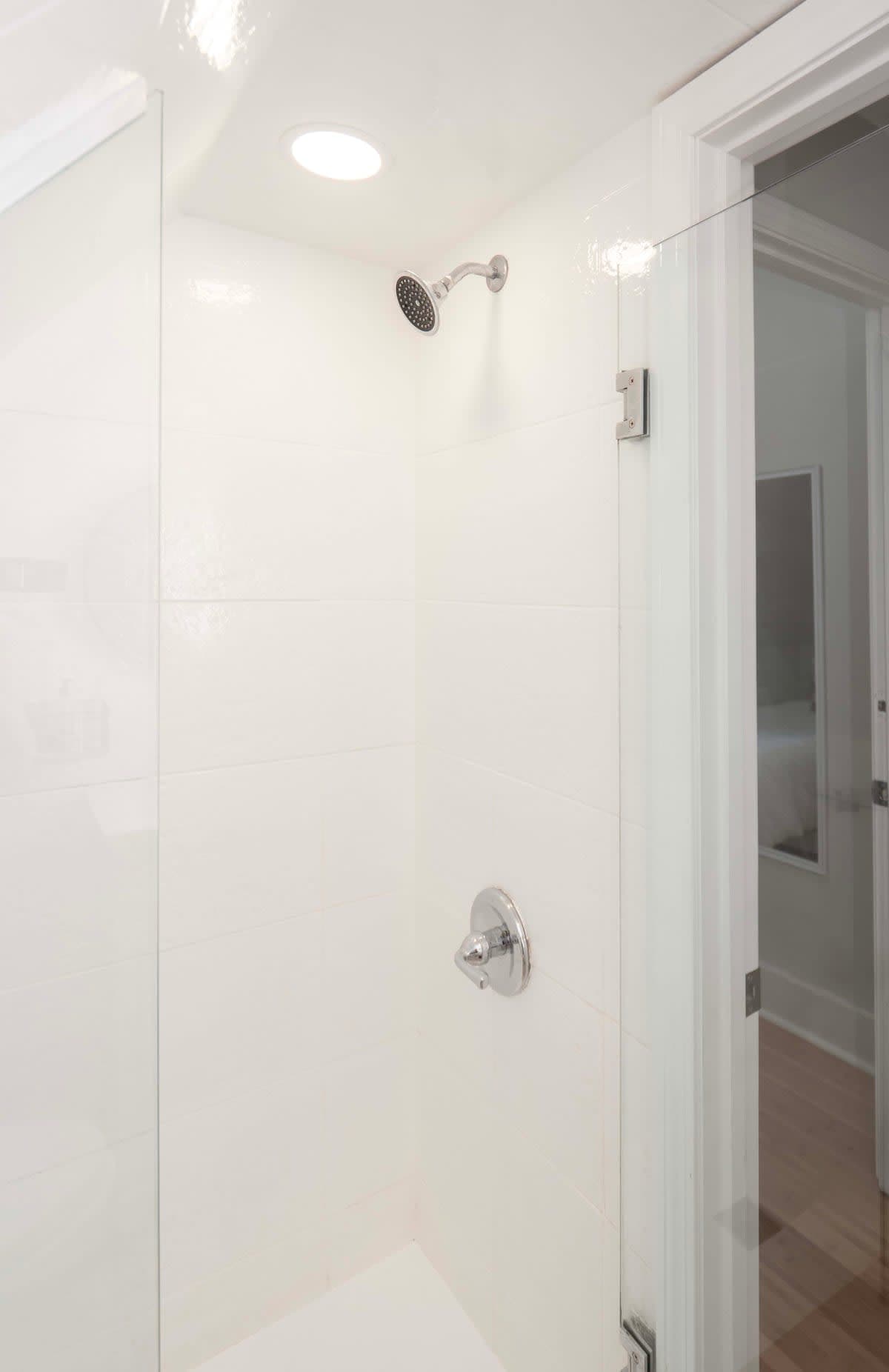 Brand new, tall shower!