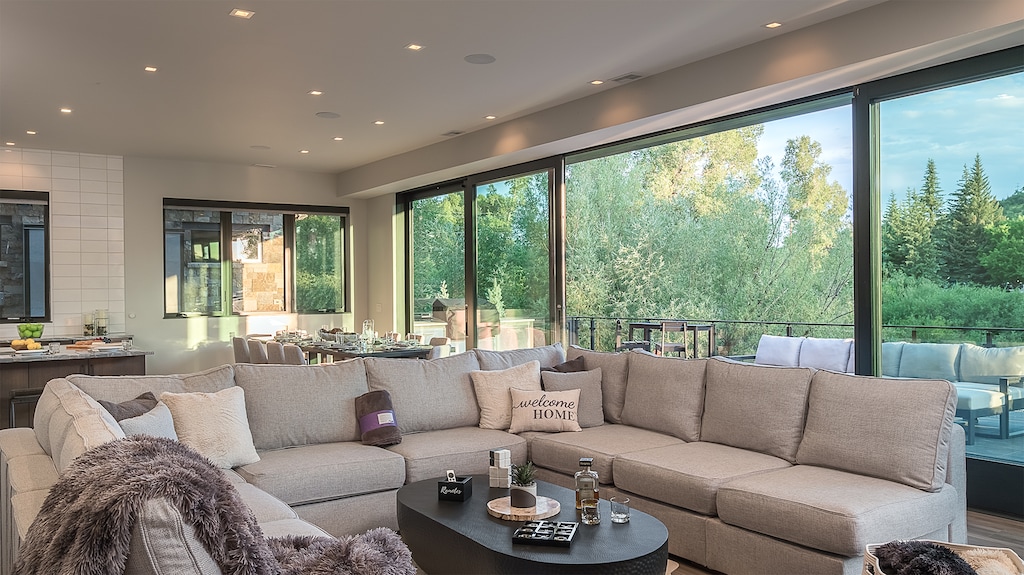 Great Room to Patio, Main Level