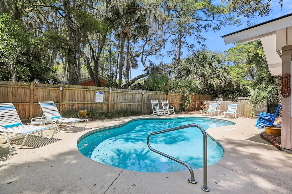 Fully Fenced Pool Area at 2 Cassina Lane
