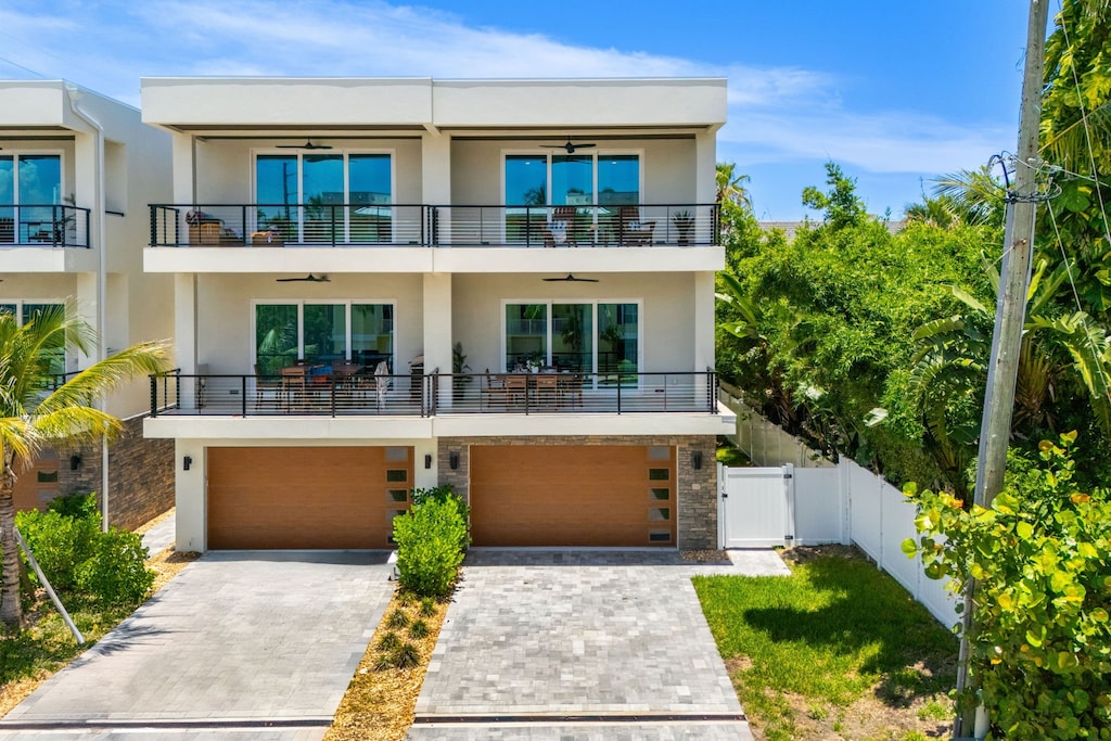 Aerial overview of the townhome