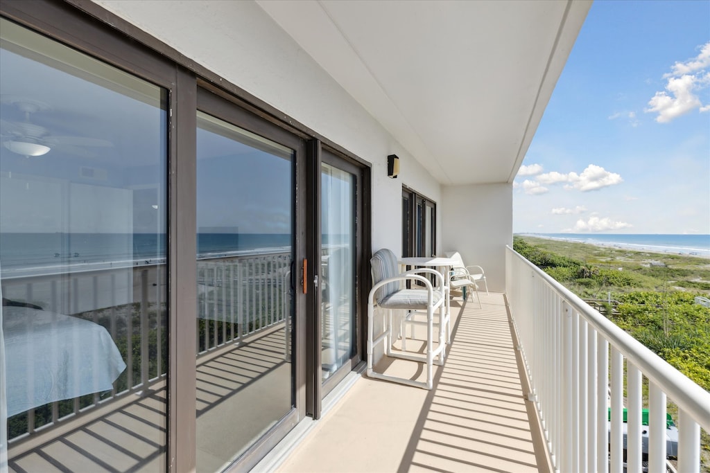 Massive outdoor balcony that connects the living room and master bedroom