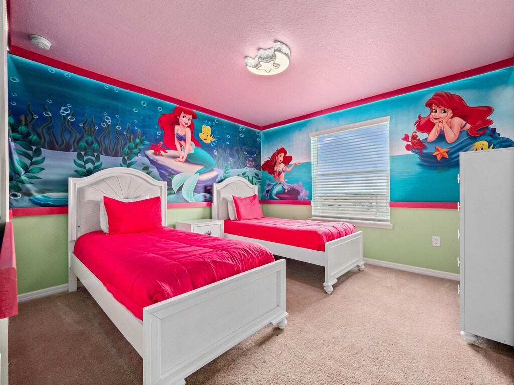 Little Mermaids will Love this Ariel Room with 2 Twin Beds