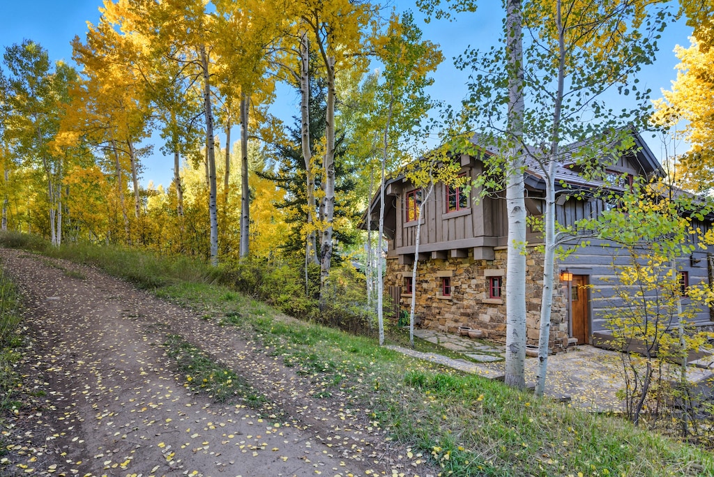 Ski run feet from the house