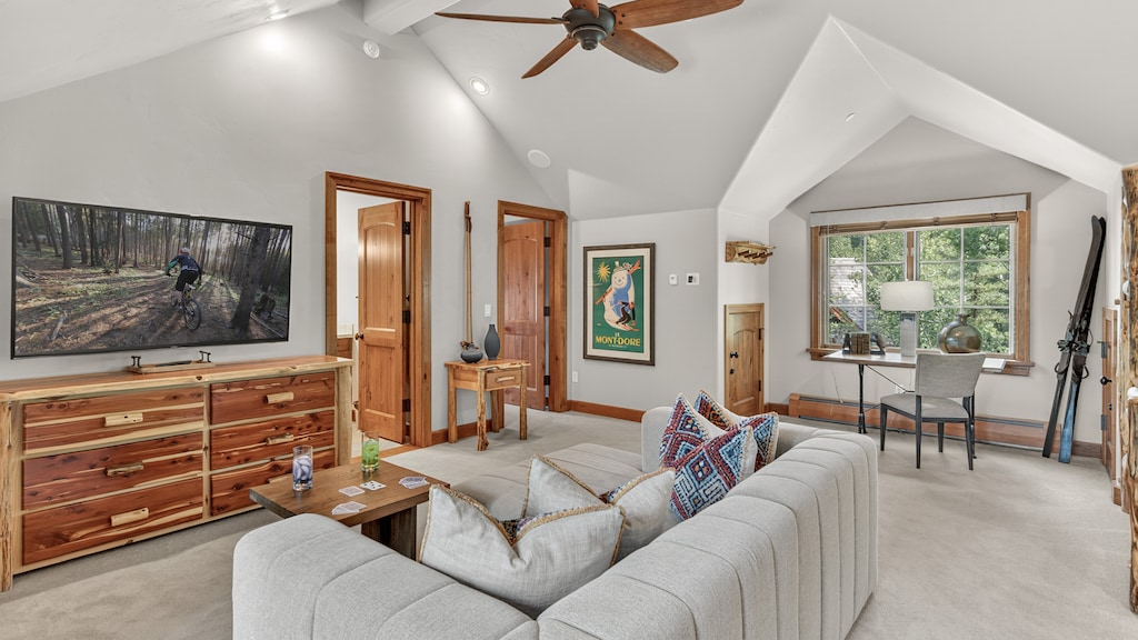 Bedroom 5, Upper Level - Comfy couch, TV and a desk