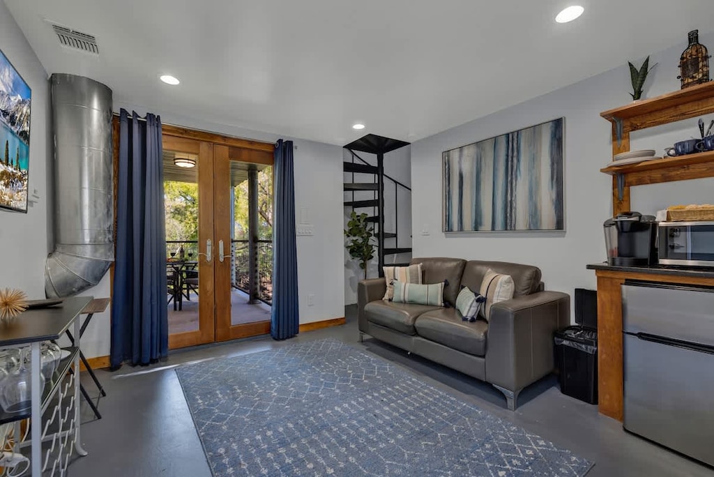 Spacious living room awaits.