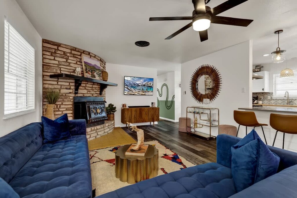 Relax watch a movie or take a quick nap on the large comfortable sofa