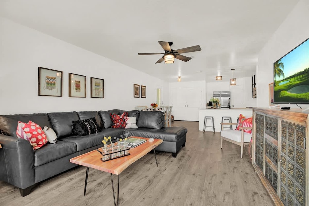 Bright and open living space.