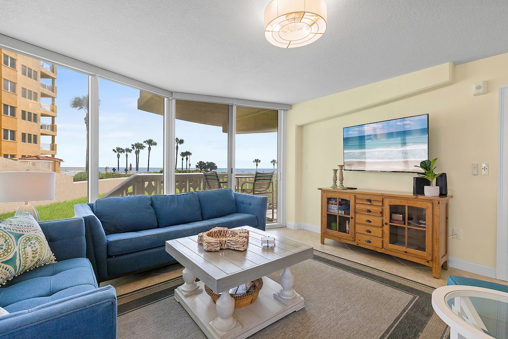Living Room Opens to Private Balcony